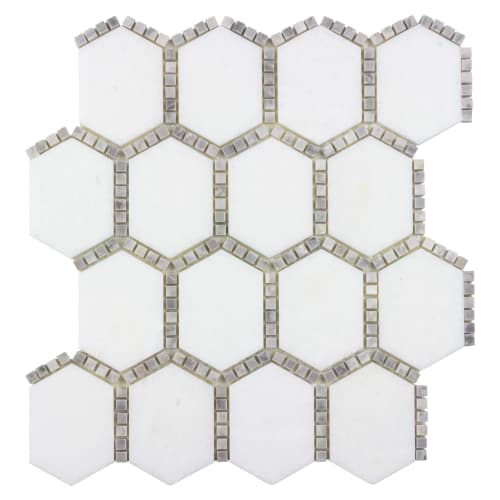 The Finish Line by Anthology Tile - Jeweled Hex Manor Gray