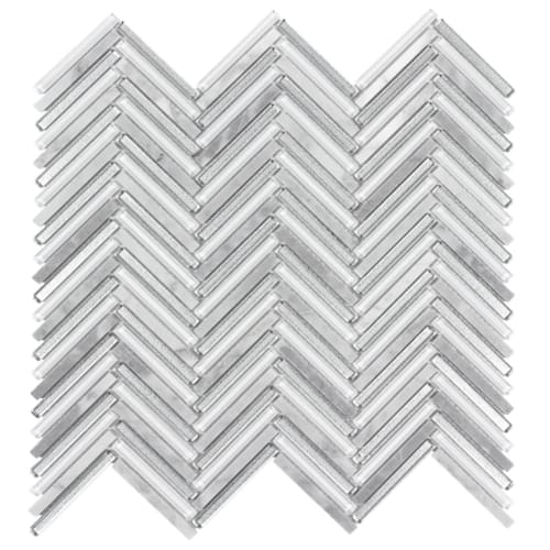 Seasons by Anthology Tile - Frost Herringbone