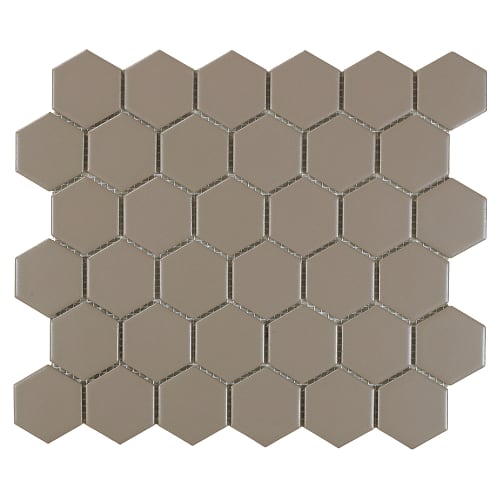 Urban Textures by Lungarno Ceramics - Gray 2" Hexagon