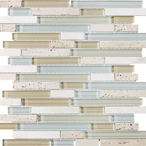 Bliss by Florida Tile - Spa 12X12 Random Strip Mosaics