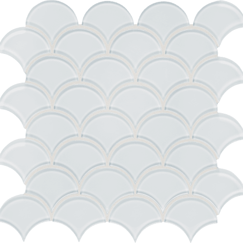 Pure White M12 Scallop Mosaics