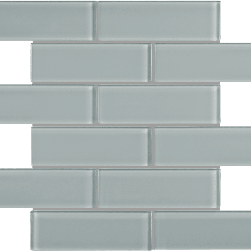 Peace of Mind by Florida Tile - Quiet Gray M2x6 Brick Mosaics