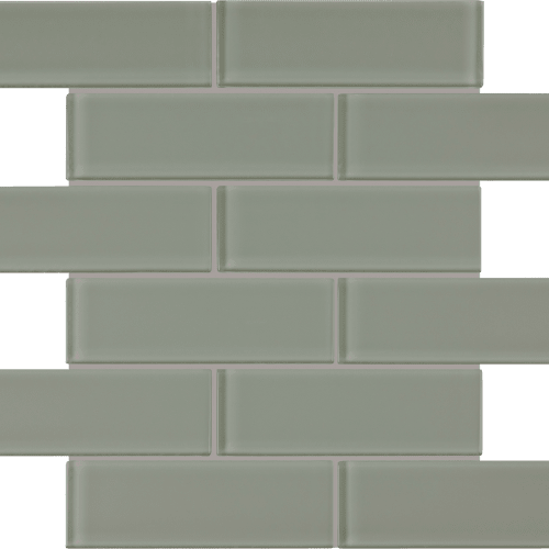 Peace of Mind by Florida Tile - Serenity Sage M2x6 Brick Mosaics