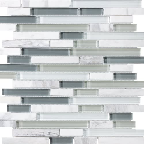 Bliss by Florida Tile - Iceland 12X12 Random Strip Mosaics