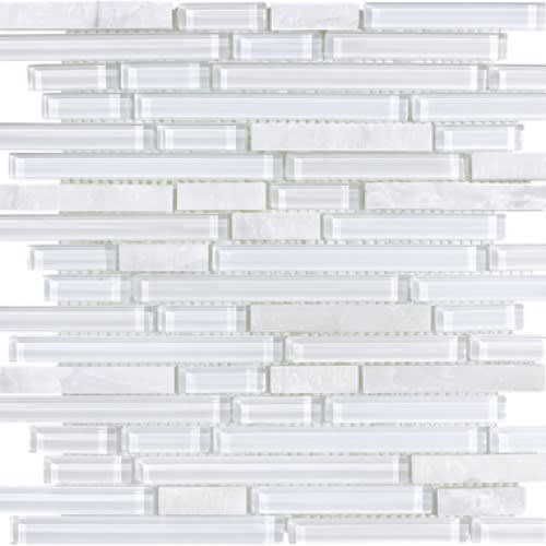 Bliss by Florida Tile - Norwegian Ice 12X12 Random Strip Mosaics