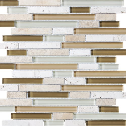 Bliss by Florida Tile - Bamboo 12X12 Random Strip Mosaics