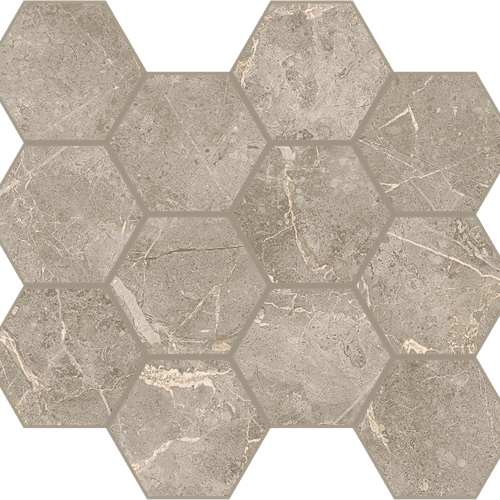 Franklin Gray Honeycomb Mosaic