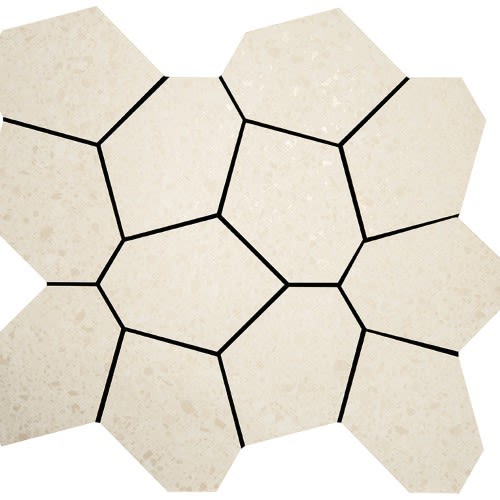 Alaska by Crossville - Bone Mosaic 13"X15" Polygon