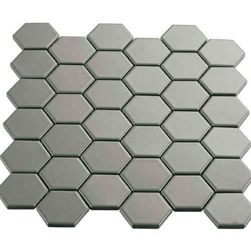 Multiplier by Crossville - Grey Hexagon Mosaic 2"X2" Matte