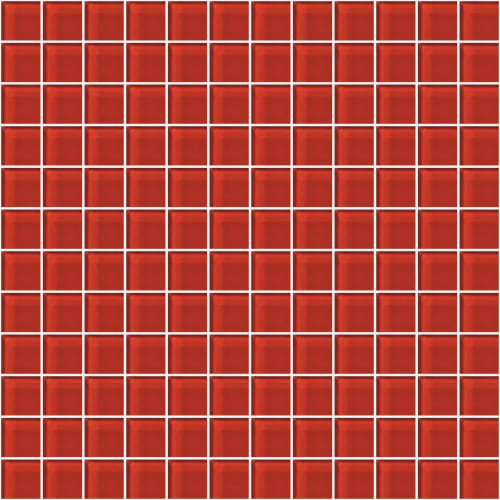 Glass Blox by Crossville - Dazzle Red 1"X1"