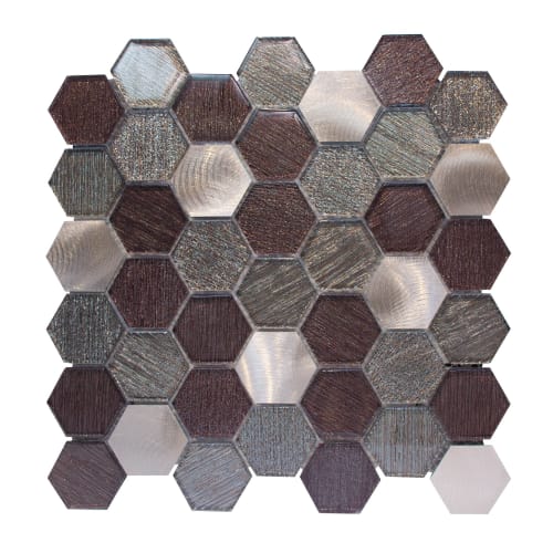 Galaxy by Merola Tile - Bronze Hex