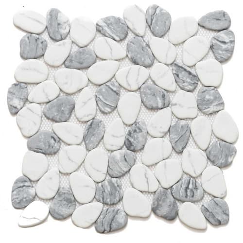 Recycled River Pebble by Merola Tile - Blend