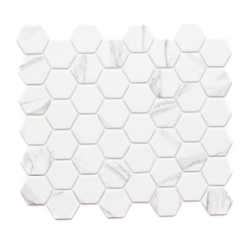 Recycled Hexagon by Merola Tile - Carrara