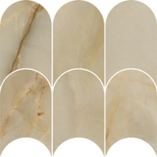 Alustra Hdp by Florida Tile - Opulent Beige Onyx Polished Arch Mosaic