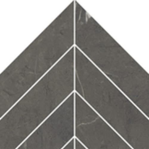 Alustra Hdp by Florida Tile - Sovereign Gray Polished Chevron Mosaic