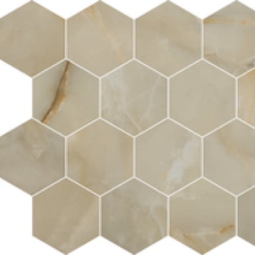 Alustra Hdp by Florida Tile - Opulent Beige Onyx Matte Hexagon Mosaic