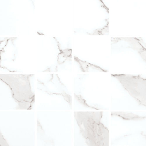 3X3 Ultra White Matte Mosaic