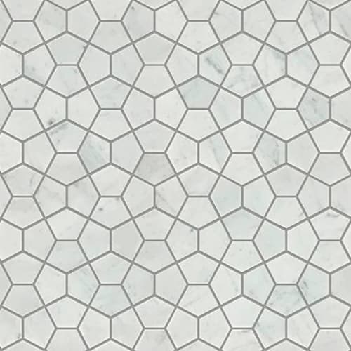 Chateau Pentagon Mosaic by Shaw Industries - Bianco Carrara