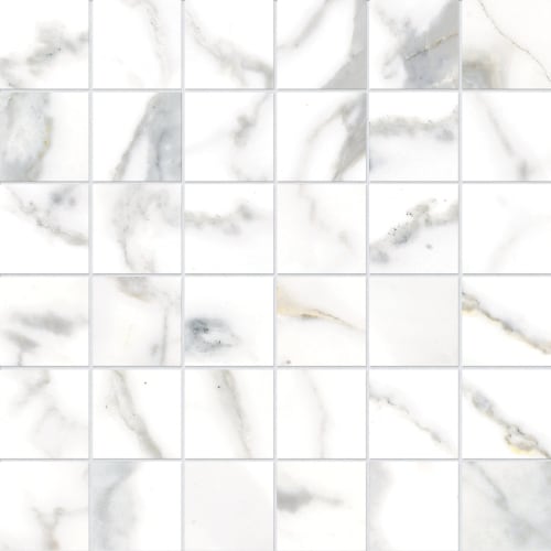 Classic by Lx Hausys - Viatera - Calacatta 2X2 Mosaic Matte