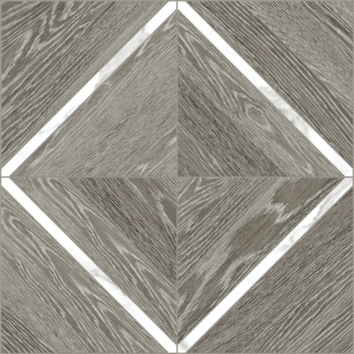 Grey Ridge Marquetry W/ Statuario Mosaic