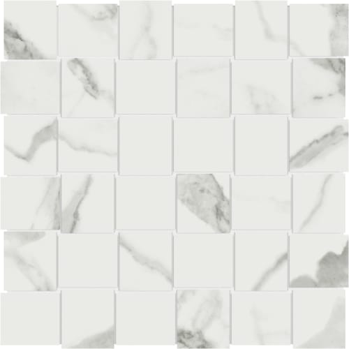 Mayfair by B&F Ceramics - Statuario Venato 2X2 Basketweave Pol