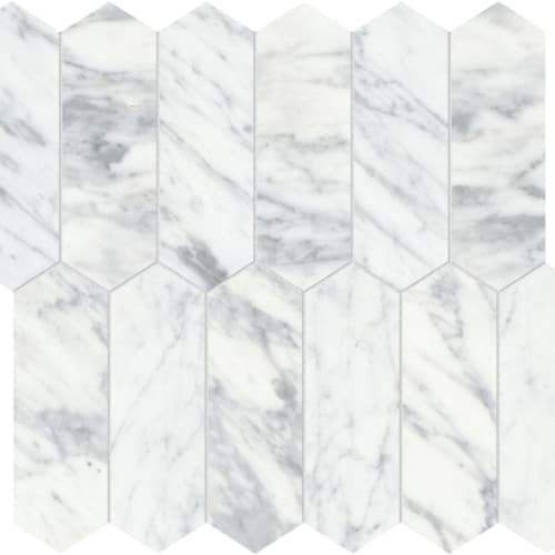 Virtue Bianco by Anatolia - Picket Mosaic Honed