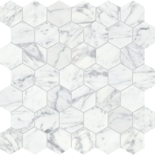 Virtue Bianco by Anatolia - Hexagon Mosaic Honed