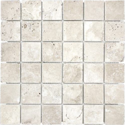 Ivory Travertine by Anatolia - 2X2 In Tumbled Mosaics