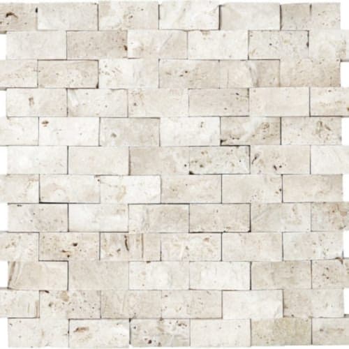 Ivory Travertine by Anatolia - 1X2 In Split Face Mosaics