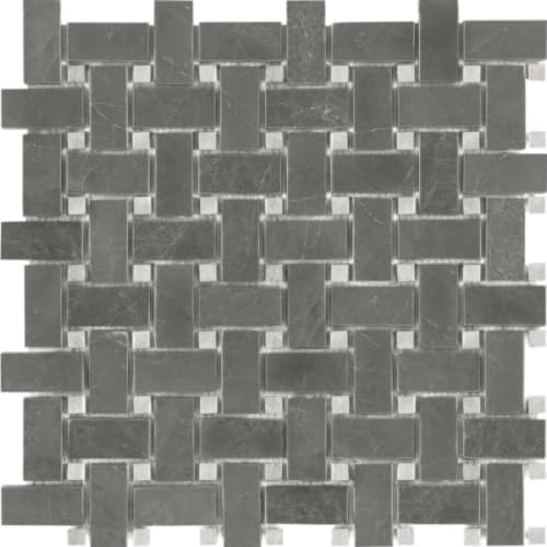 Stark Carbon by Anatolia - Basketweave Polished Mosaics