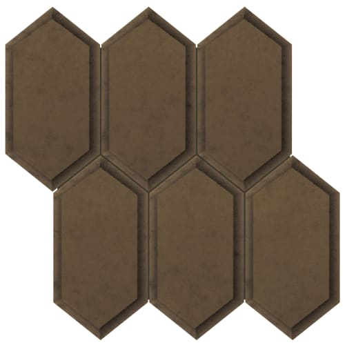 Antique Bronze Beveled Hexagon