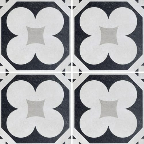 Cementine Black And White by Arizona Tile