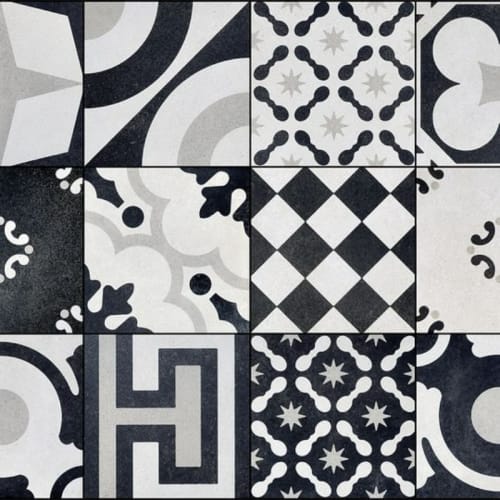 Cementine Black And White by Arizona Tile - B&W Mix