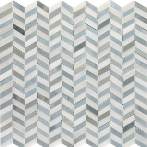 Candora by American Olean - White & Blu Bln Chevron