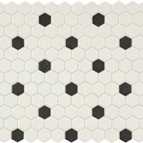 Ice White/Black Hexagon