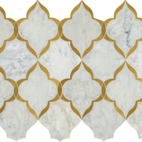 Carrara White/ Brass Kapali