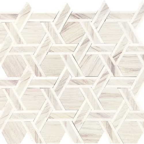 Fonte by Dal Tile - Pier White Blend Rotating Hexagon