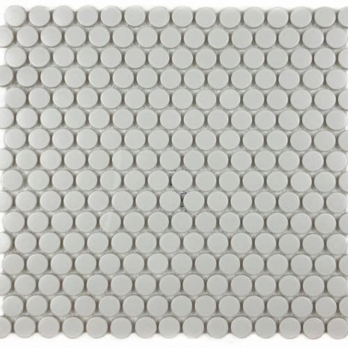 Mosaic by Adex Usa - White Penny Rounds Matte