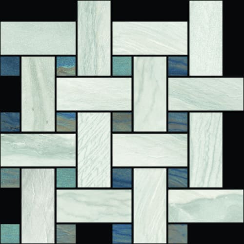 Mosaic Macaubas Basketweave Pearl + Azul