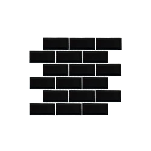 Black Glossy Beveled 2X4