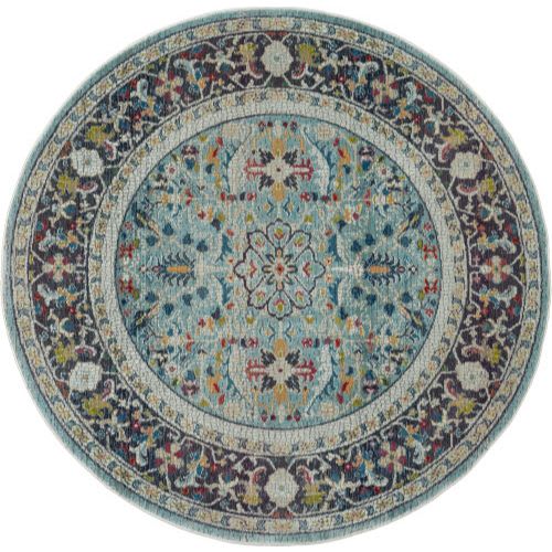 Ankara Global Anr14 by Nourison - Teal/Multicolor