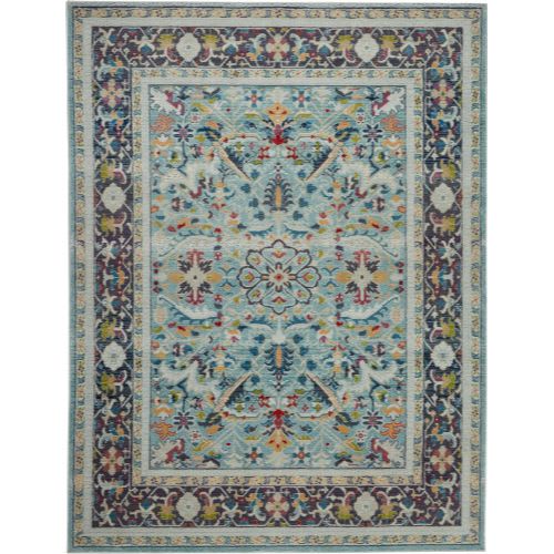 Ankara Global Anr14 by Nourison - Teal/Multicolor