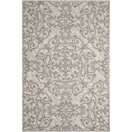 Damask Das01 by Nourison - Ivory/Grey