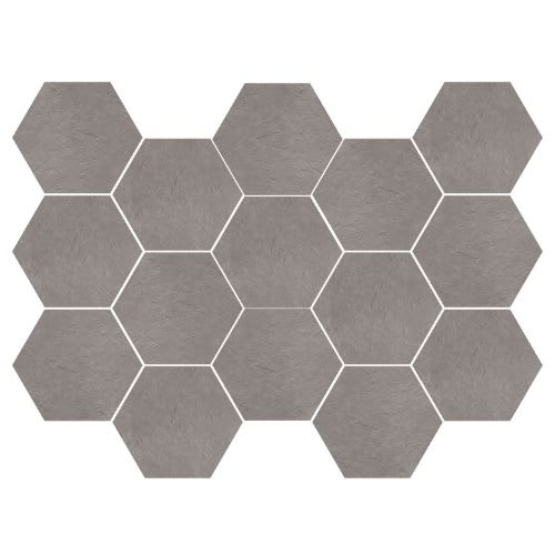 Silver Semi-Polished - 10X14 Hexagon