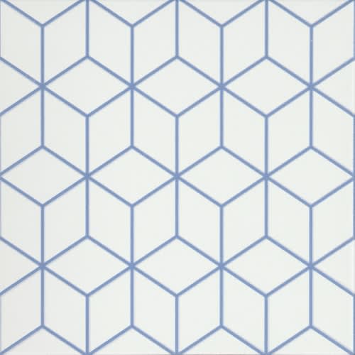 Cube Blue 10" X 10"