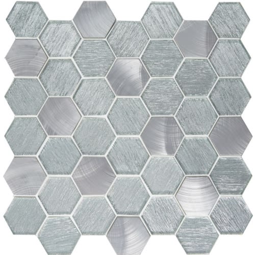 Fame Hexagon 12" X 12" Mosaic Mesh