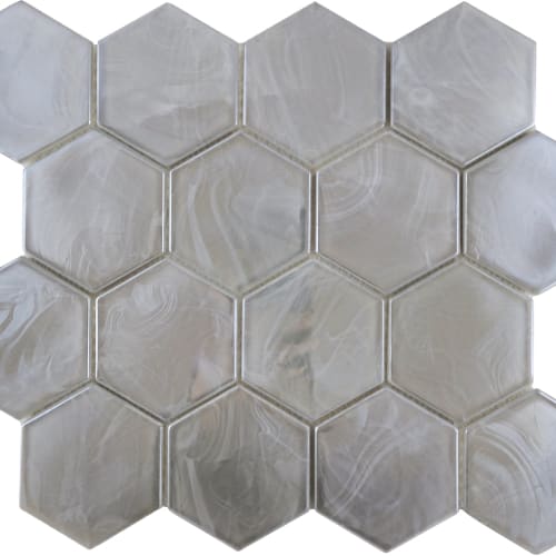 Splash by Emser Tile - Silver / 3" Hex