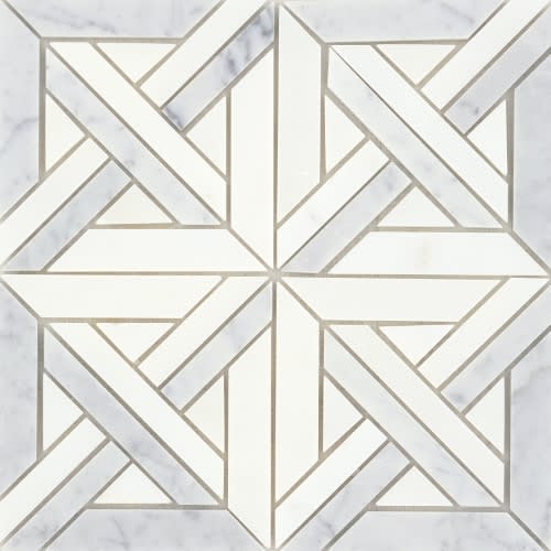 Alluro by Emser Tile - Mini Castle Silver 12" X 12"