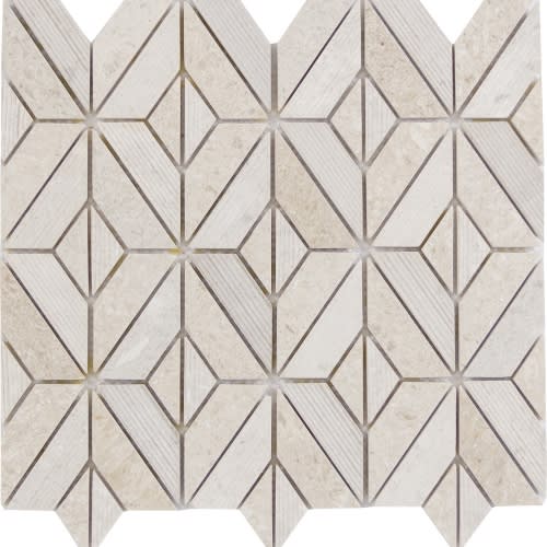 Ivory Rhombus Mosaic 12"x12"