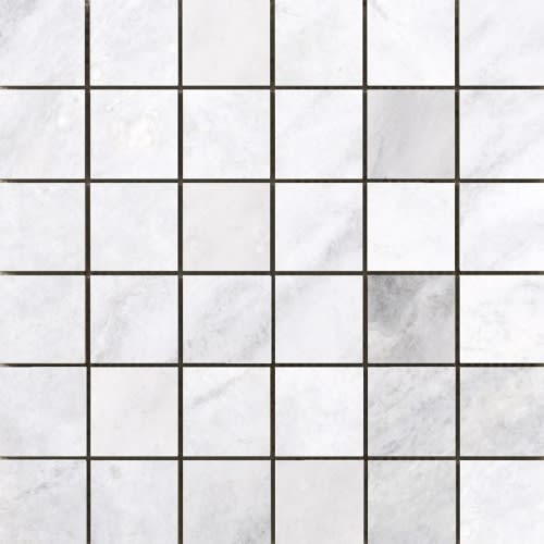 Bianco 2" X 2" Mesh Mosaic